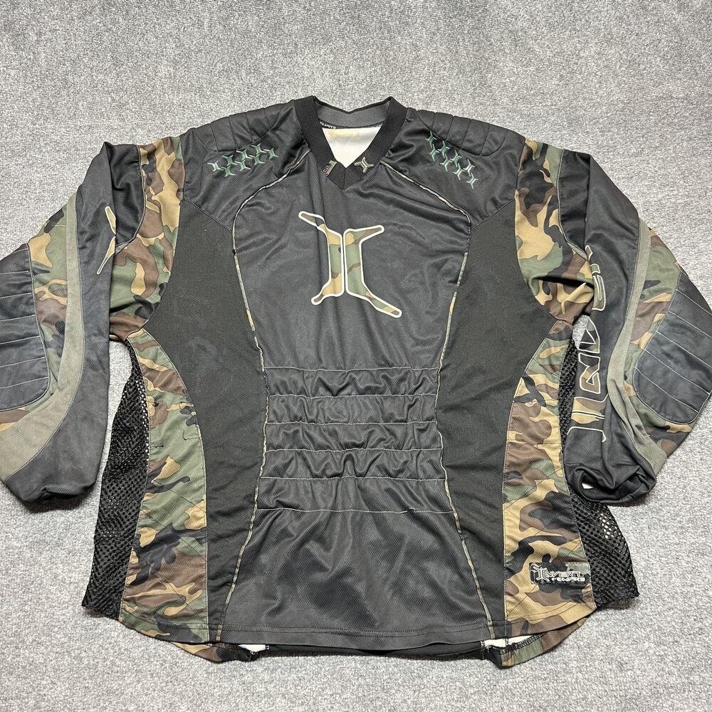 Empire Invert Paintball Jersey Mens XXL Black Camo Long Sleeve Padded Top